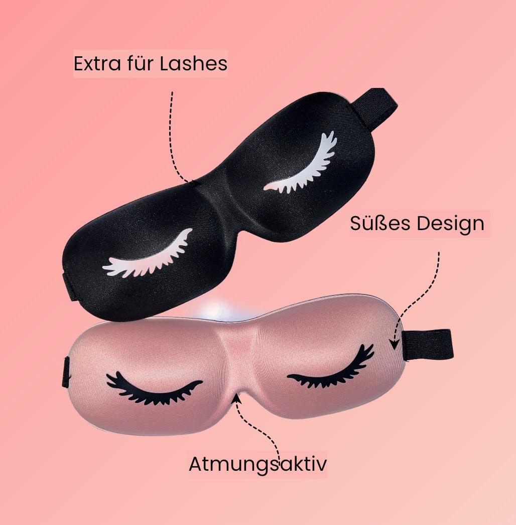 Schlafmaske Lashes Schwarz